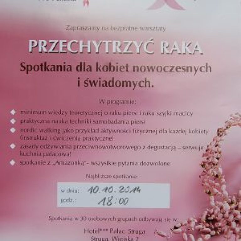 Przechytrzyć raka.Warsztaty. Pałac Struga.2014