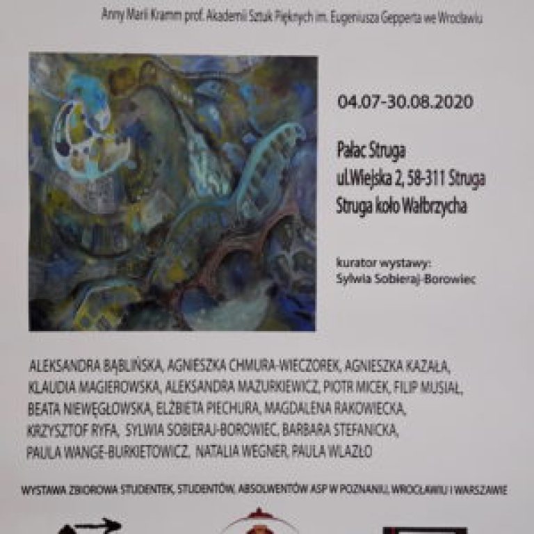 Wystawa-Malarstwo,rysunek,ceramika.Pałac Struga.2020
